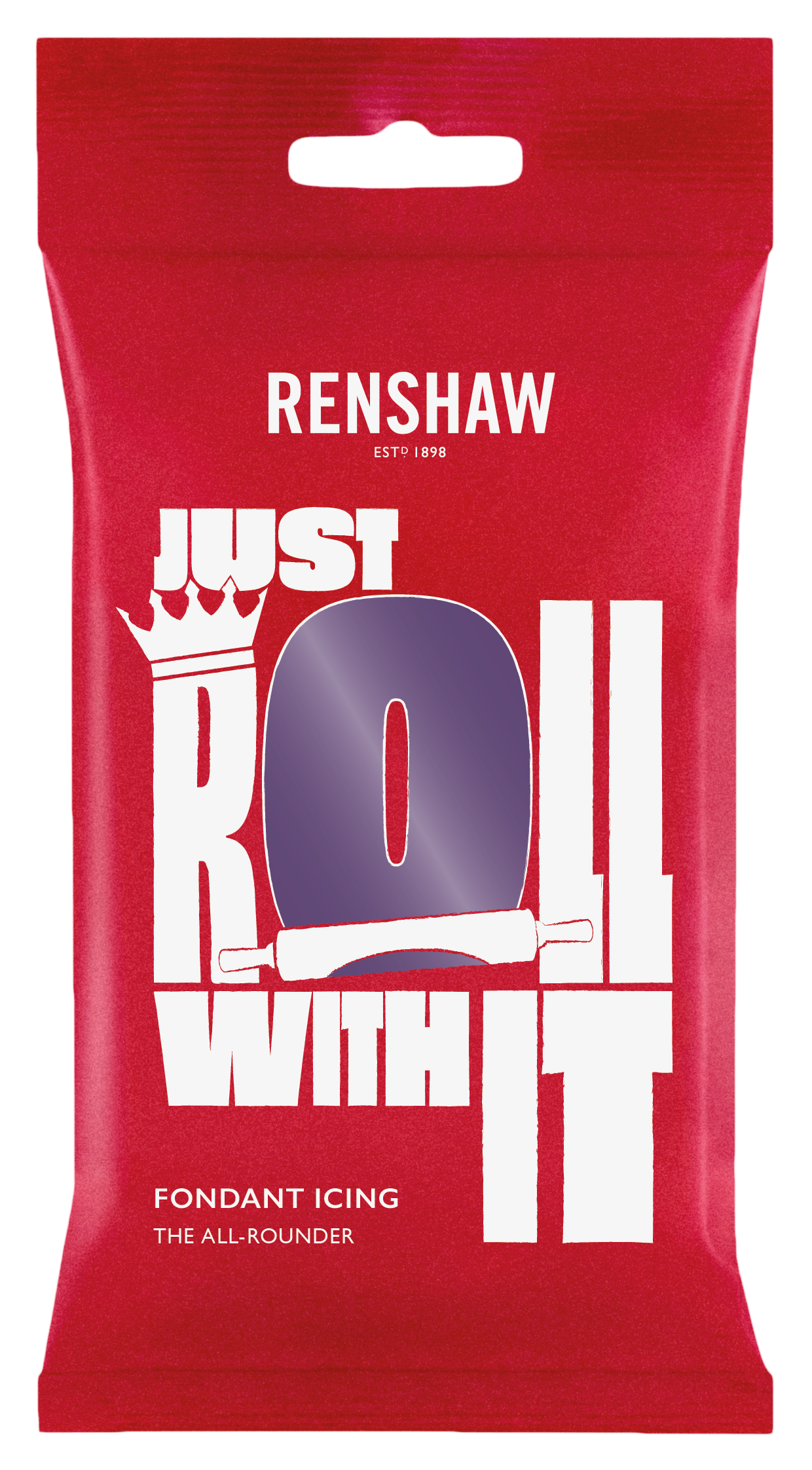 Deep Purple 'Just Roll With It' Fondant Icing