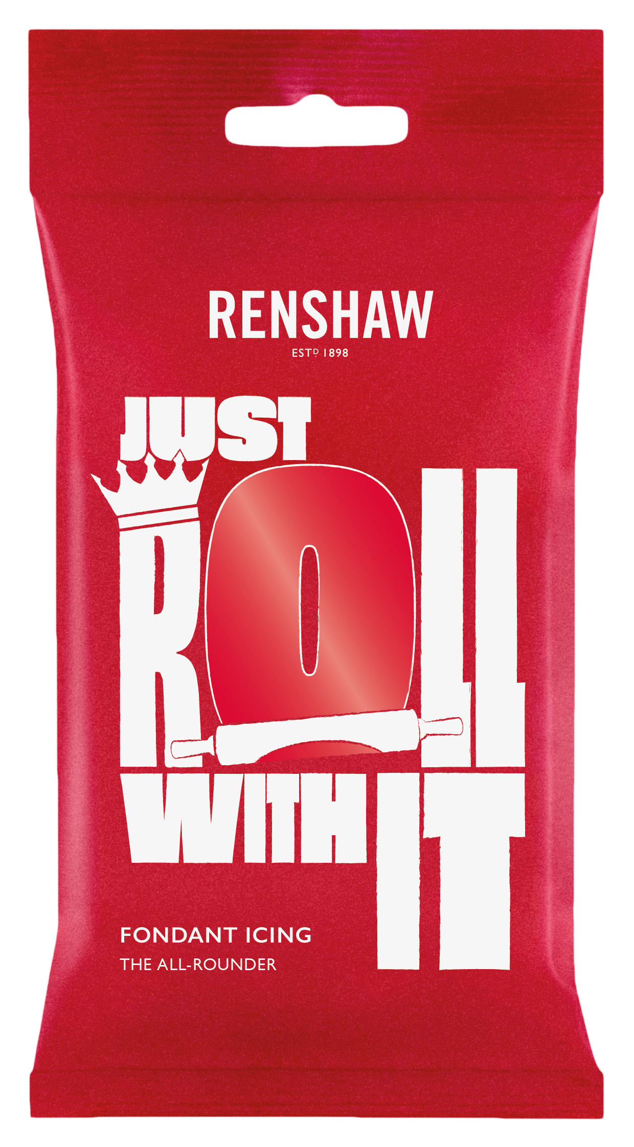 Poppy Red 'Just Roll With It' Fondant Icing