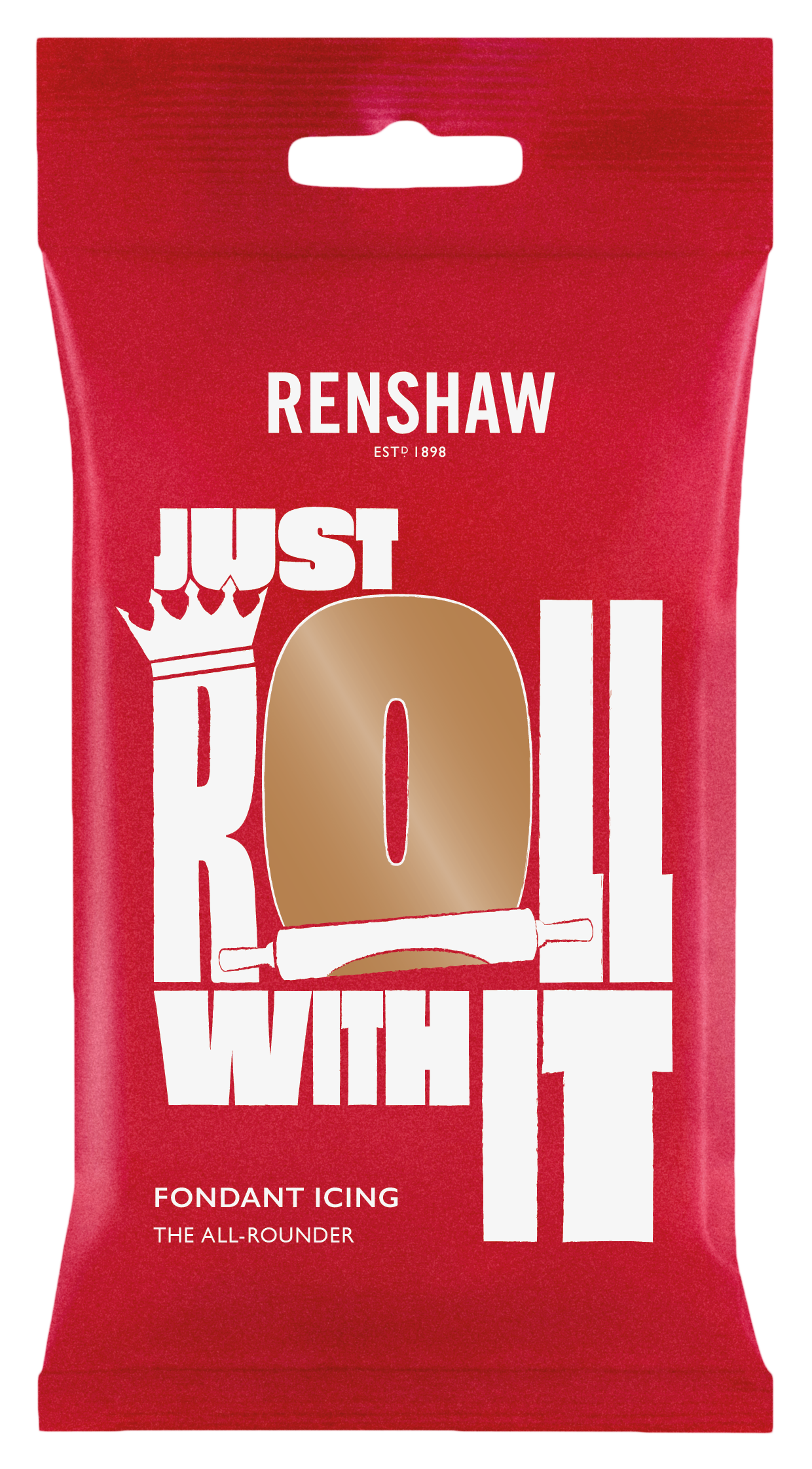 Teddy Bear Brown 'Just Roll With It' Fondant Icing