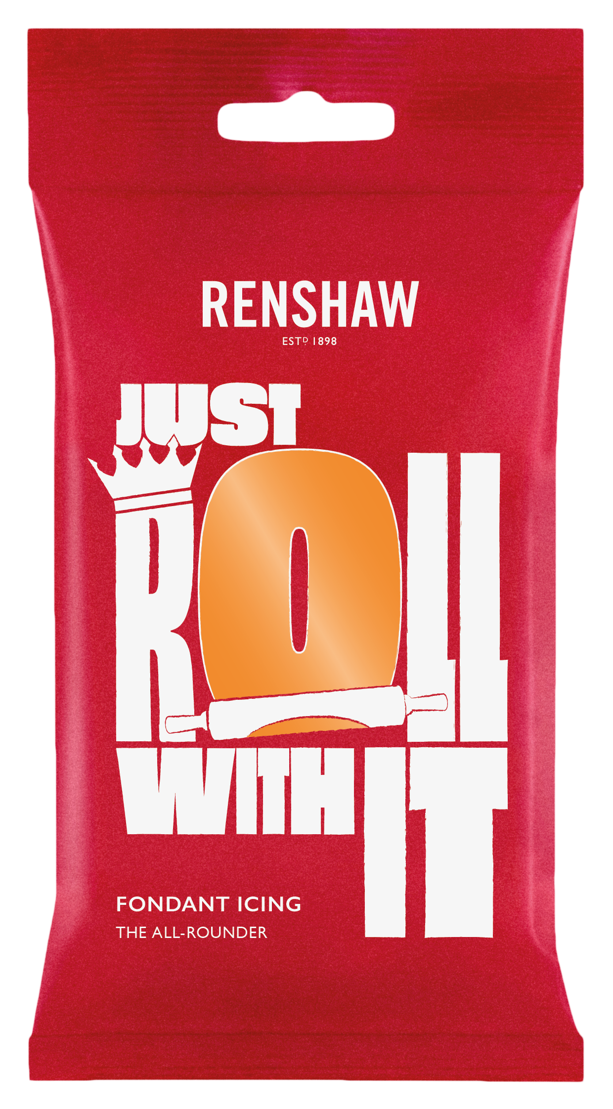 Tiger Orange 'Just Roll With It' Fondant Icing