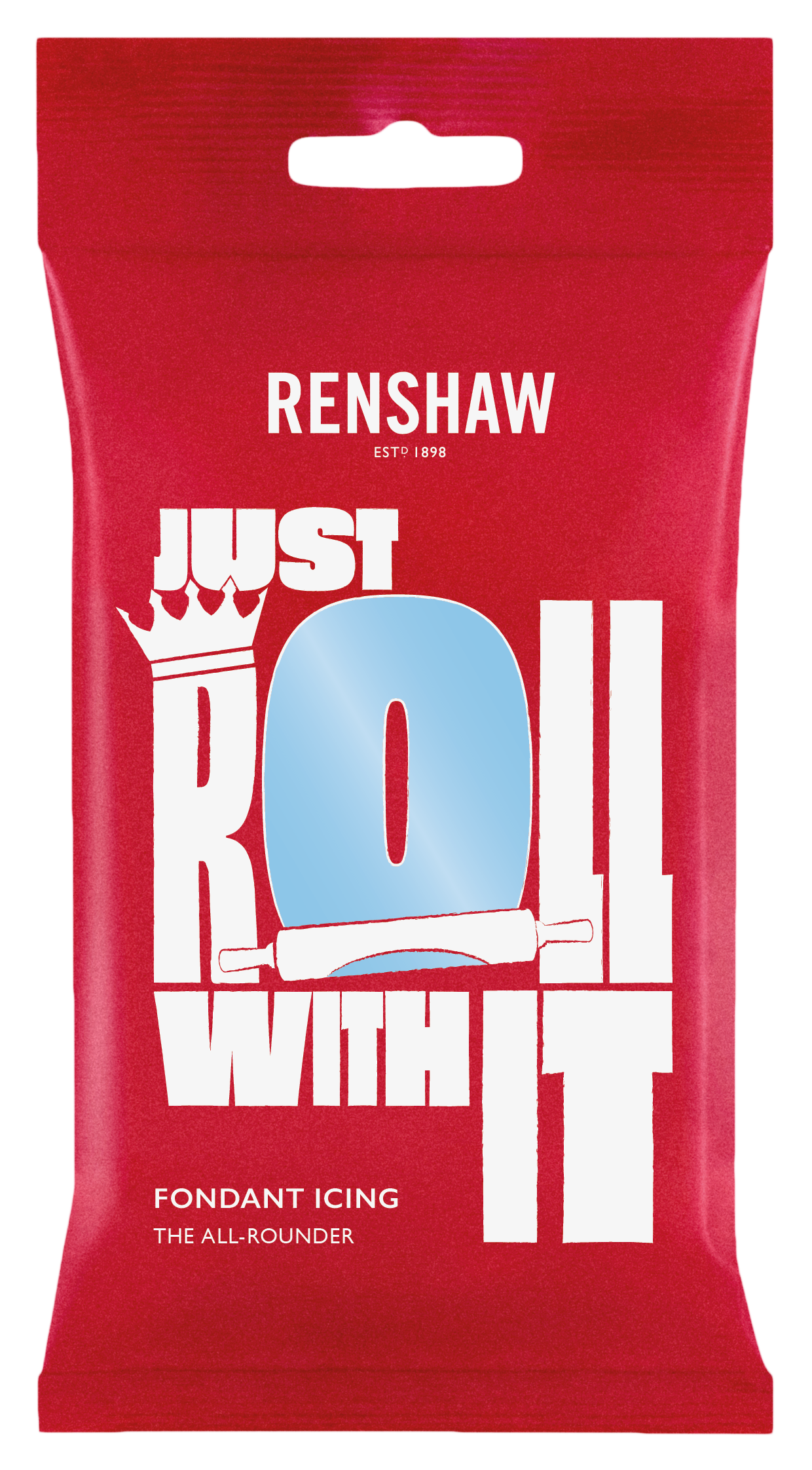 Baby Blue 'Just Roll With It' Fondant Icing