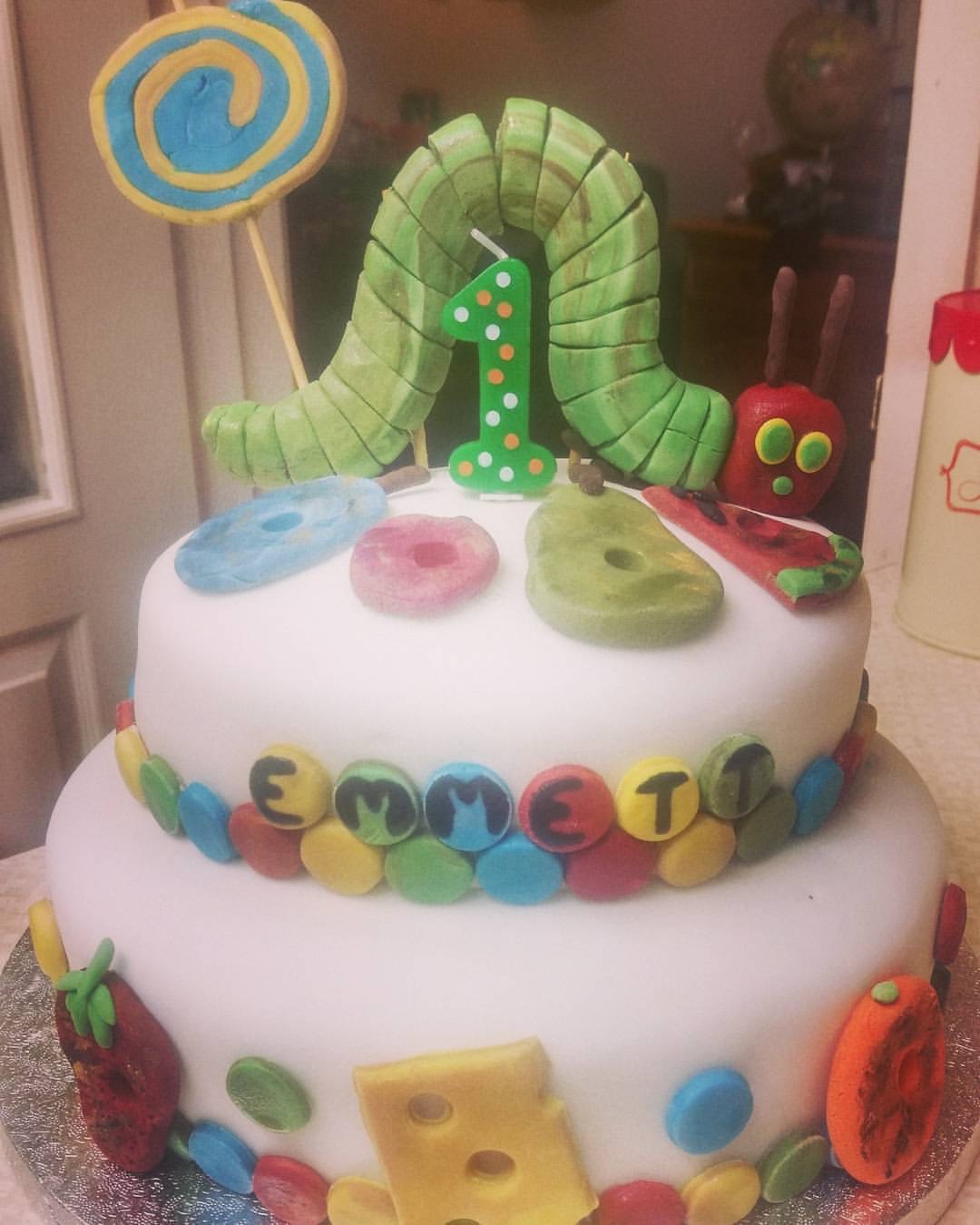 The Very Hungry Caterpillar 1st Birthday Cake