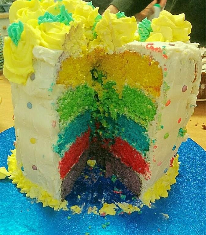 Hoppy Easter Rainbow Cake