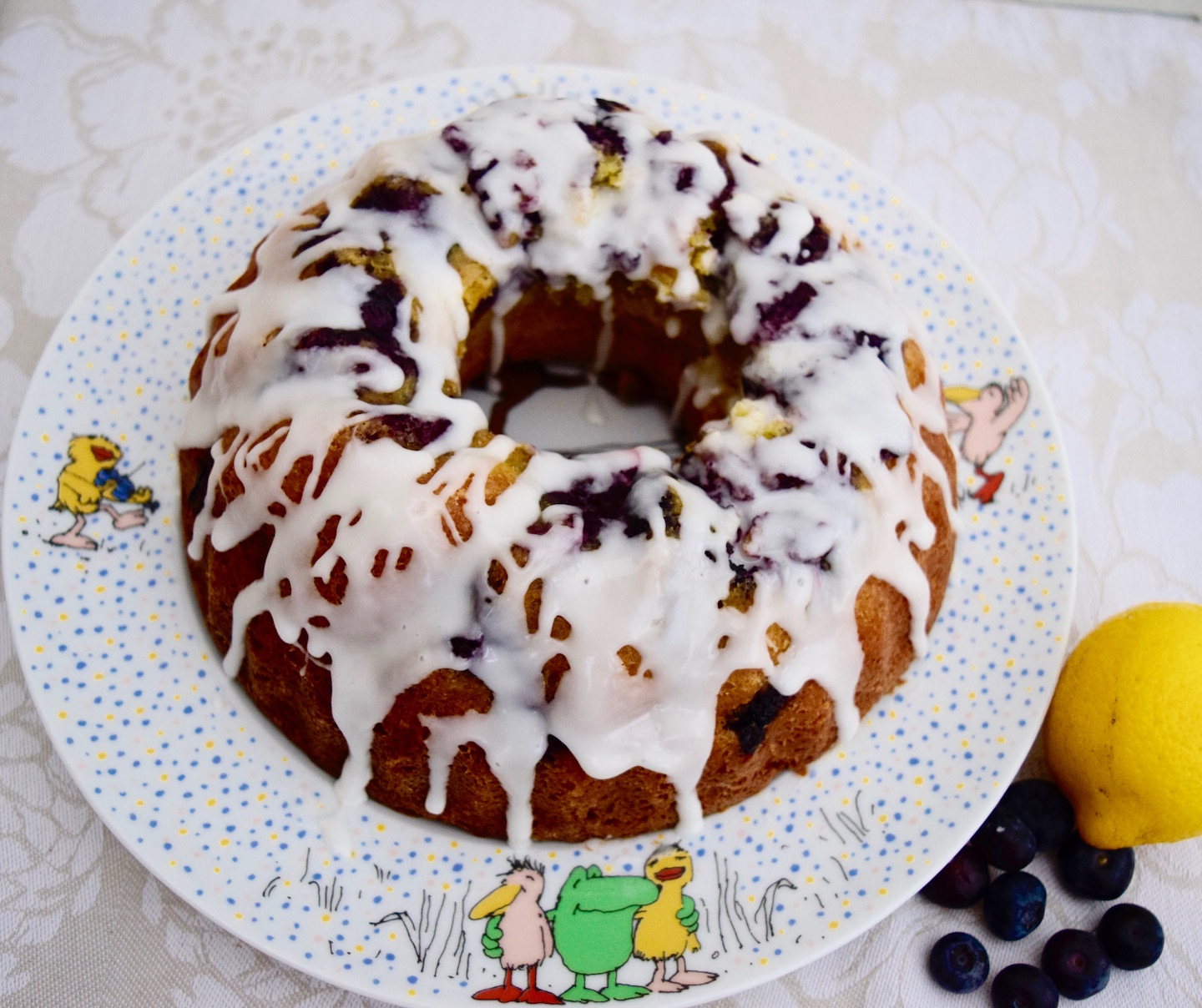 Lemon and Blueberry Bundt Cake