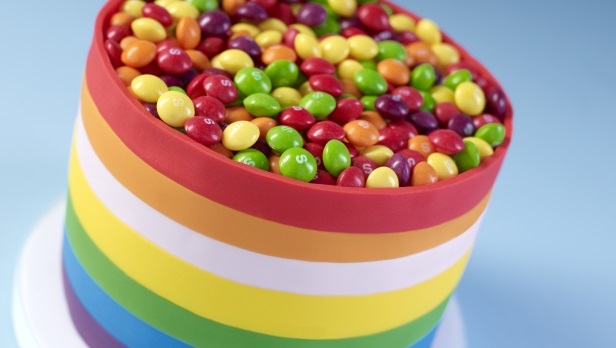 Rainbow Skittles Cake Recipe