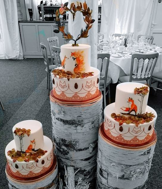 Mukoshaa's Cakes and Events - Royal blue gold and Burgundy wedding cake |  Facebook