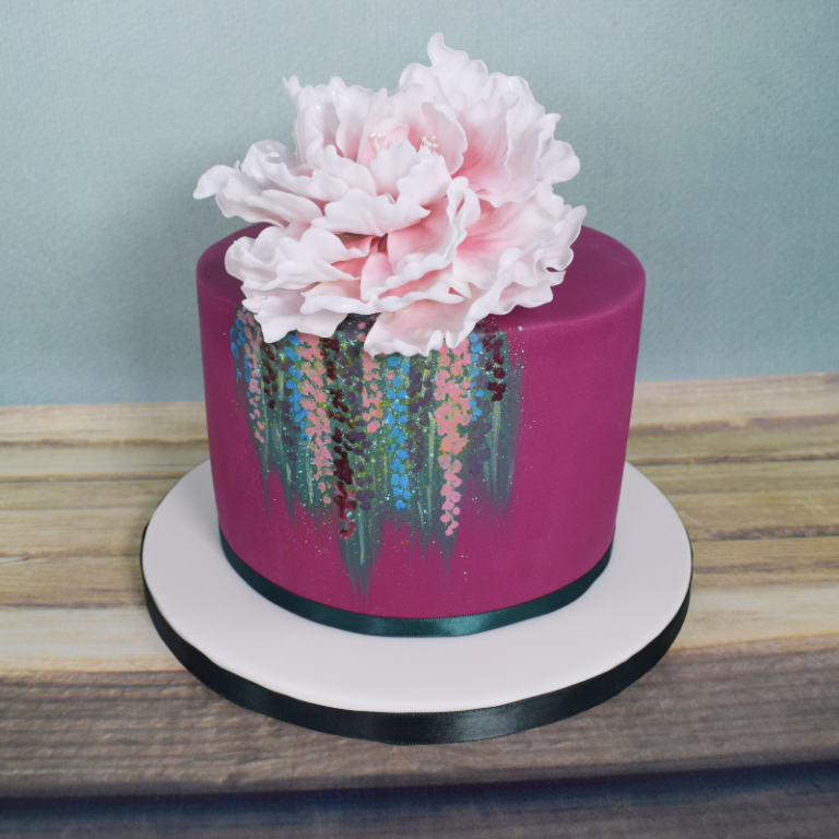 Sugar Peony & Rose Flower Cake topper