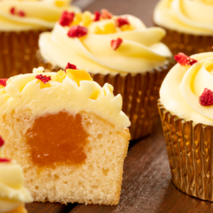 Passion Fruit and Peach Cupcakes