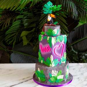 Neon Tropical Cake